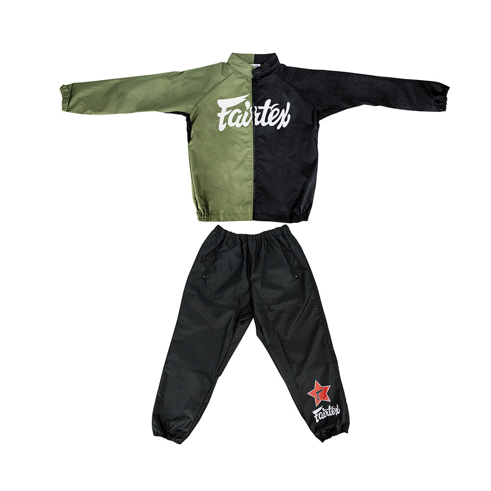 Спортивный костюм Fairtex Vinyl Sweat Suit - VS5, черный/зеленый
Спортивный костюм Fairtex Vinyl Sweat Suit - VS5, черный/зеленый