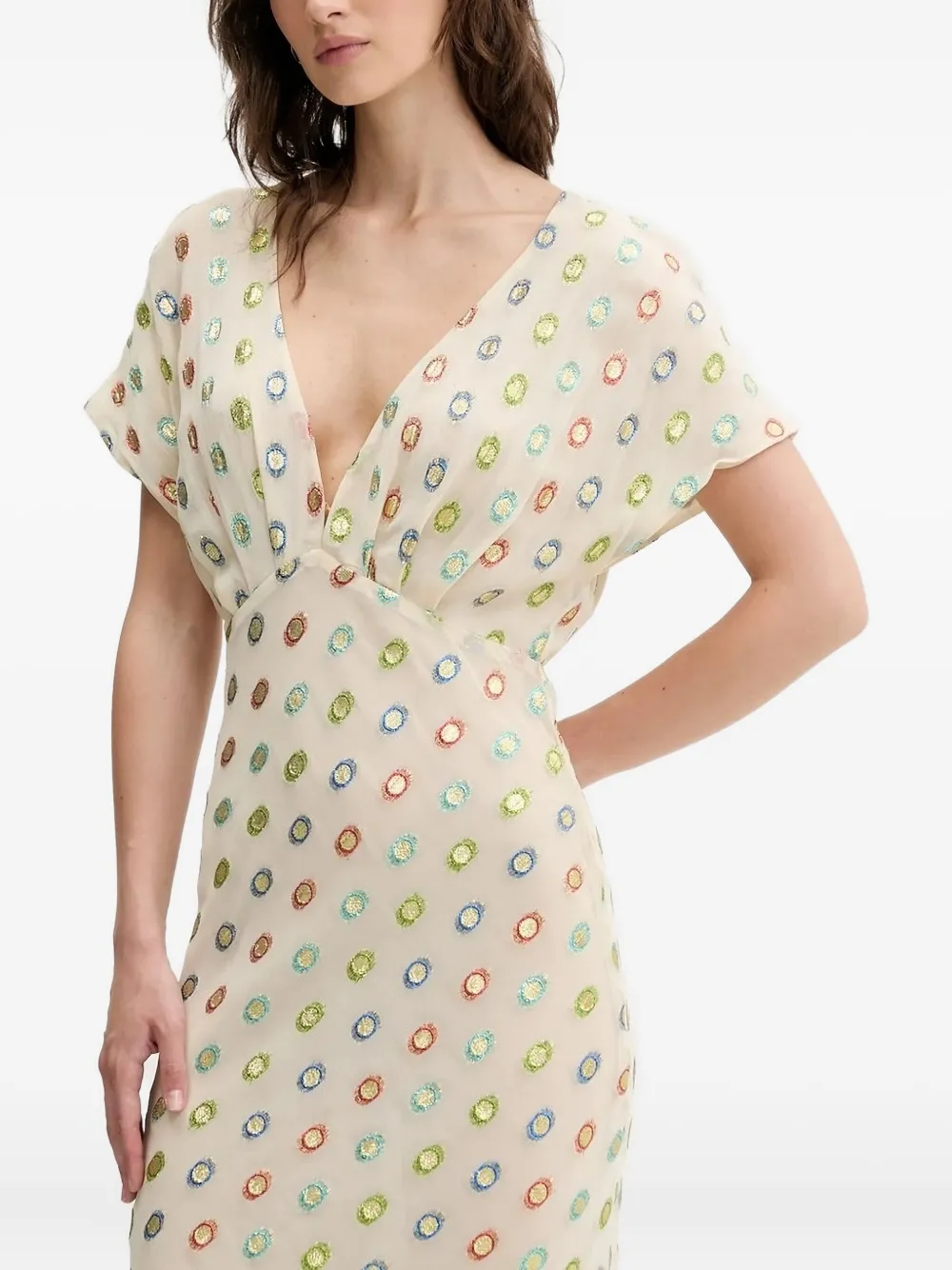 Платье макси с V-образным вырезом Never Fully Dressed, нейтральный
Платье макси с V-образным вырезом Never Fully Dressed, нейтральный