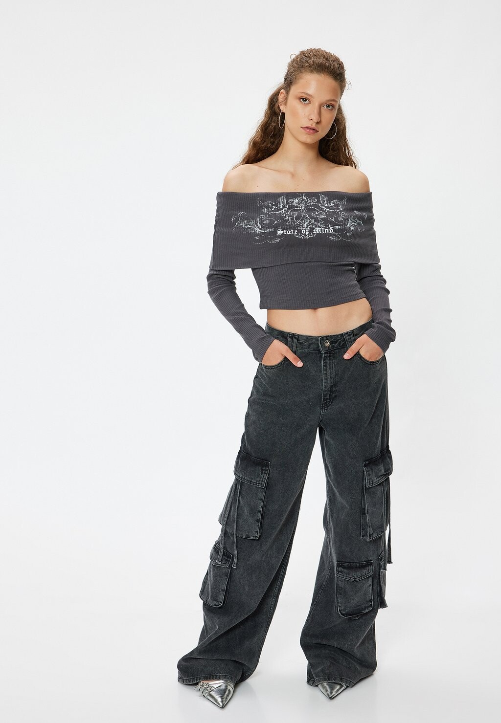 Топ с длинными рукавами MADONNA NECK Koton, антрацит
Топ с длинными рукавами MADONNA NECK Koton, антрацит