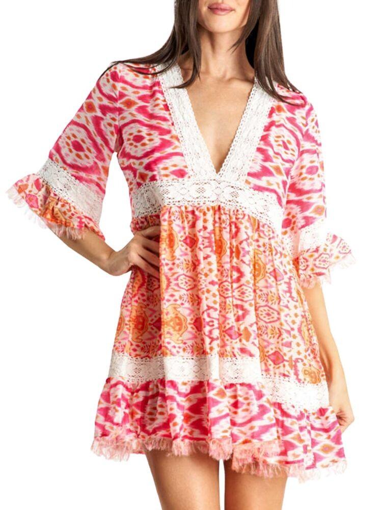 Мини-платье прямого кроя с кружевной отделкой La Moda Clothing, цвет Multi
Мини-платье прямого кроя с кружевной отделкой La Moda Clothing, цвет Multi