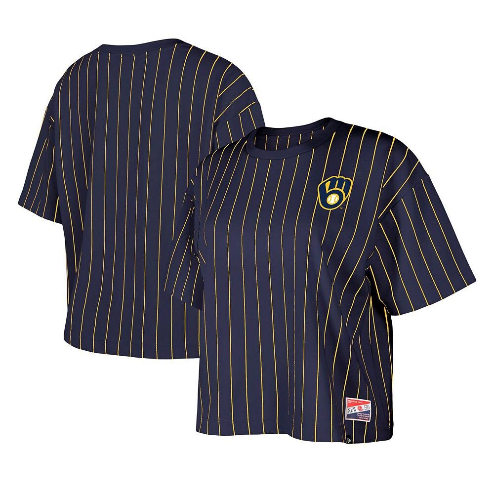 Женская темно-синяя футболка в тонкую полоску New Era Milwaukee Brewers, цвет Brw Navy
Женская темно-синяя футболка в тонкую полоску New Era Milwaukee Brewers, цвет Brw Navy