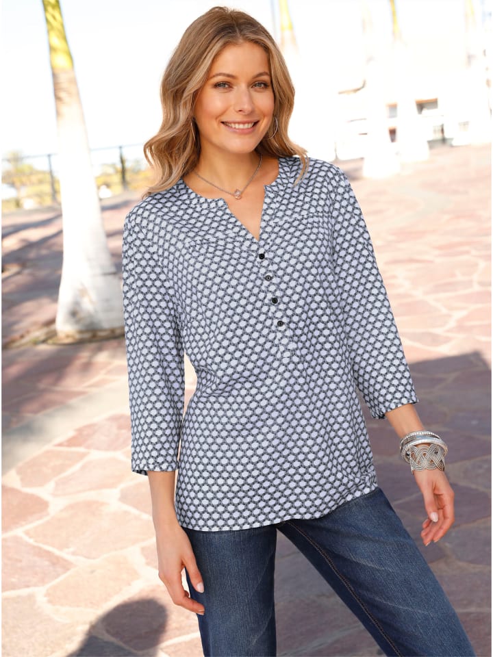 Блузка-слипон с принтом темно-синего и экрю цвета WITT WEIDEN
Блузка-слипон с принтом темно-синего и экрю цвета WITT WEIDEN