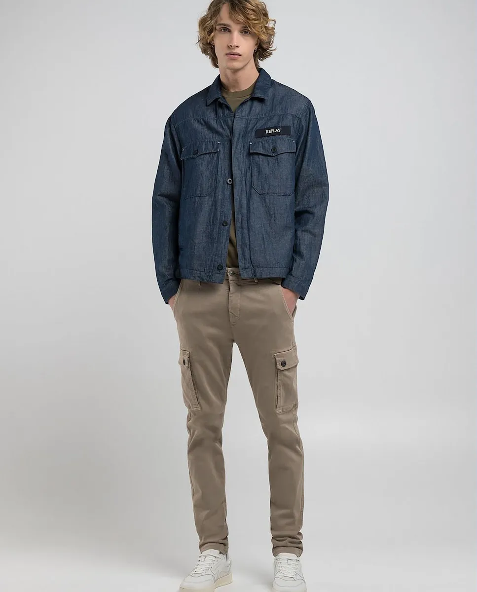 Мужские брюки карго узкого кроя Replay, светло-коричневый
Мужские брюки карго узкого кроя Replay, светло-коричневый