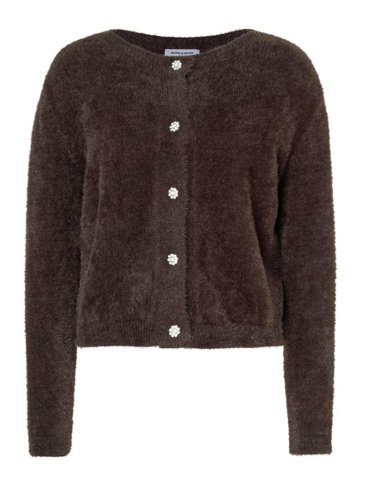 супермягкий, пушистый кардиган цвета эспрессо More & More
супермягкий, пушистый кардиган цвета эспрессо More & More