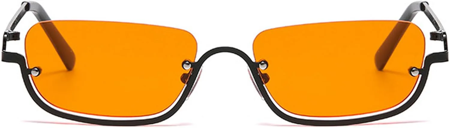 Солнцезащитные очки в стиле ретро прямоугольной формы золотистого цвета для женщин, модные узкие полуободковые солнцезащитные очки 2025 года mincl, Orange
Солнцезащитные очки в стиле ретро прямоугольной формы золотистого цвета для женщин, модные узкие полуободковые солнцезащитные очки 2025 года mincl, Orange