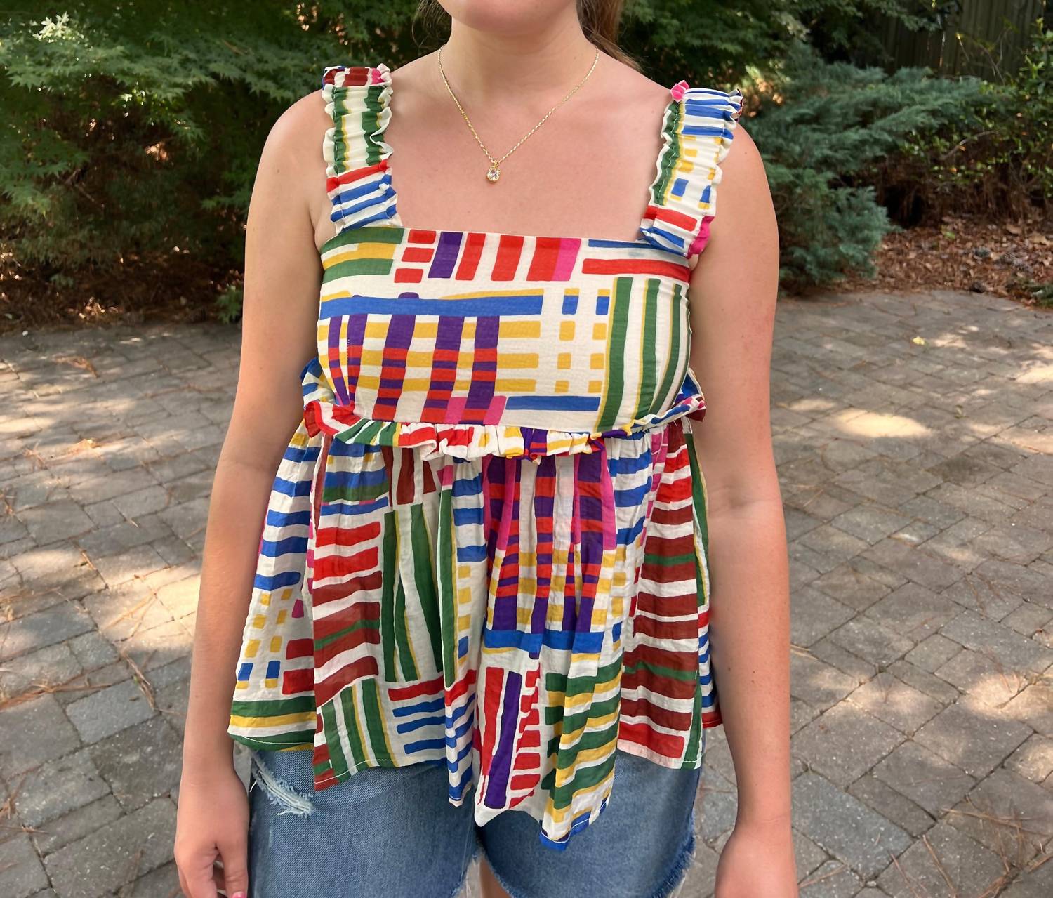 Майка женская THML, кремовый/мультиколор
Майка женская THML, кремовый/мультиколор