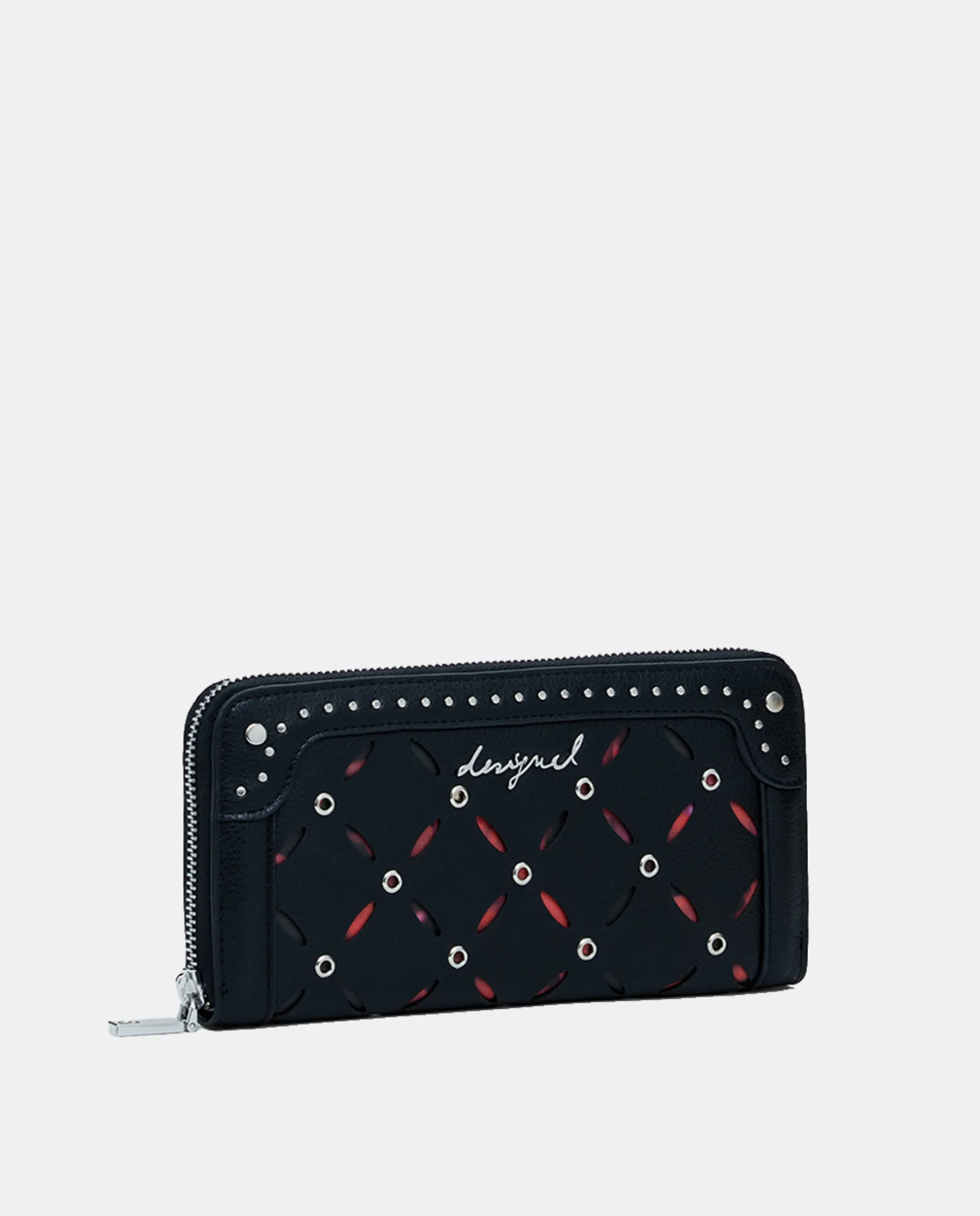 Кошелек с тиснением и крупными заклепками Desigual, черный
Кошелек с тиснением и крупными заклепками Desigual, черный