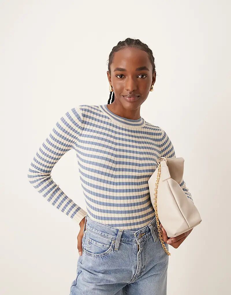 Топ из толстой трикотажной ткани с длинными рукавами из денима в синюю полоску Pieces
Топ из толстой трикотажной ткани с длинными рукавами из денима в синюю полоску Pieces