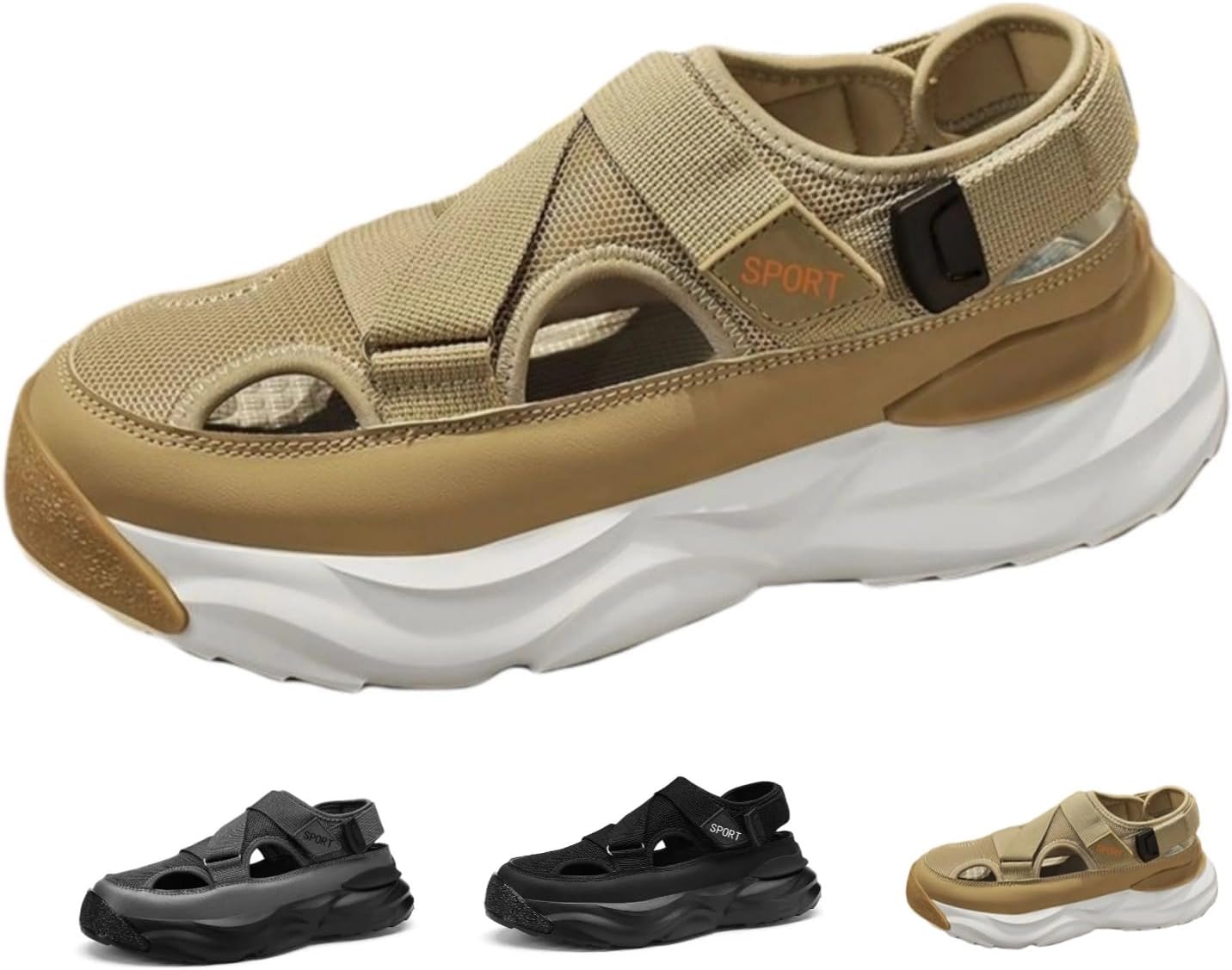 Летние дышащие походы Массивные сандалии для мужчин и женщин Закрытые садовые засоры Противоскользящий пляж водные сандалии Macefil, хаки
Летние дышащие походы Массивные сандалии для мужчин и женщин Закрытые садовые засоры Противоскользящий пляж водные сандалии Macefil, хаки