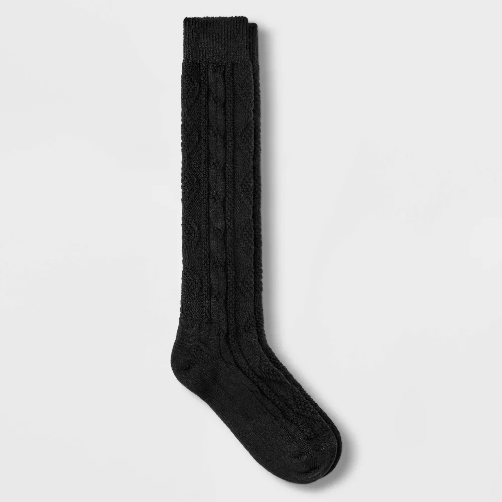 Женские носки выше колена из хлопковой смеси с косами Universal Thread, цвет Black
Женские носки выше колена из хлопковой смеси с косами Universal Thread, цвет Black