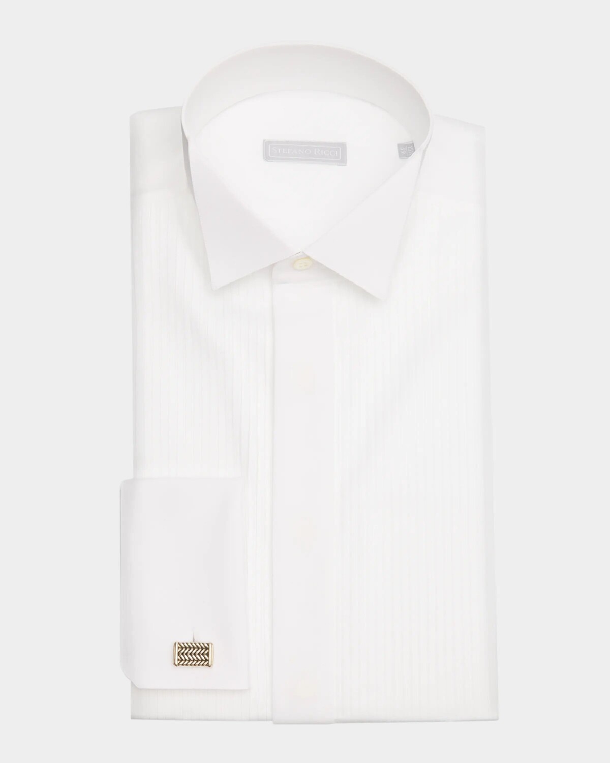 Мужская классическая рубашка со складками на французских манжетах Stefano Ricci, белый
Мужская классическая рубашка со складками на французских манжетах Stefano Ricci, белый