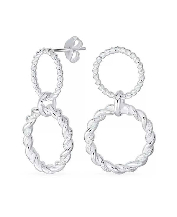 Классические геометрические круглые серьги-подвески с двойным кругом из стерлингового серебра Bling Jewelry, silver
Классические геометрические круглые серьги-подвески с двойным кругом из стерлингового серебра Bling Jewelry, silver