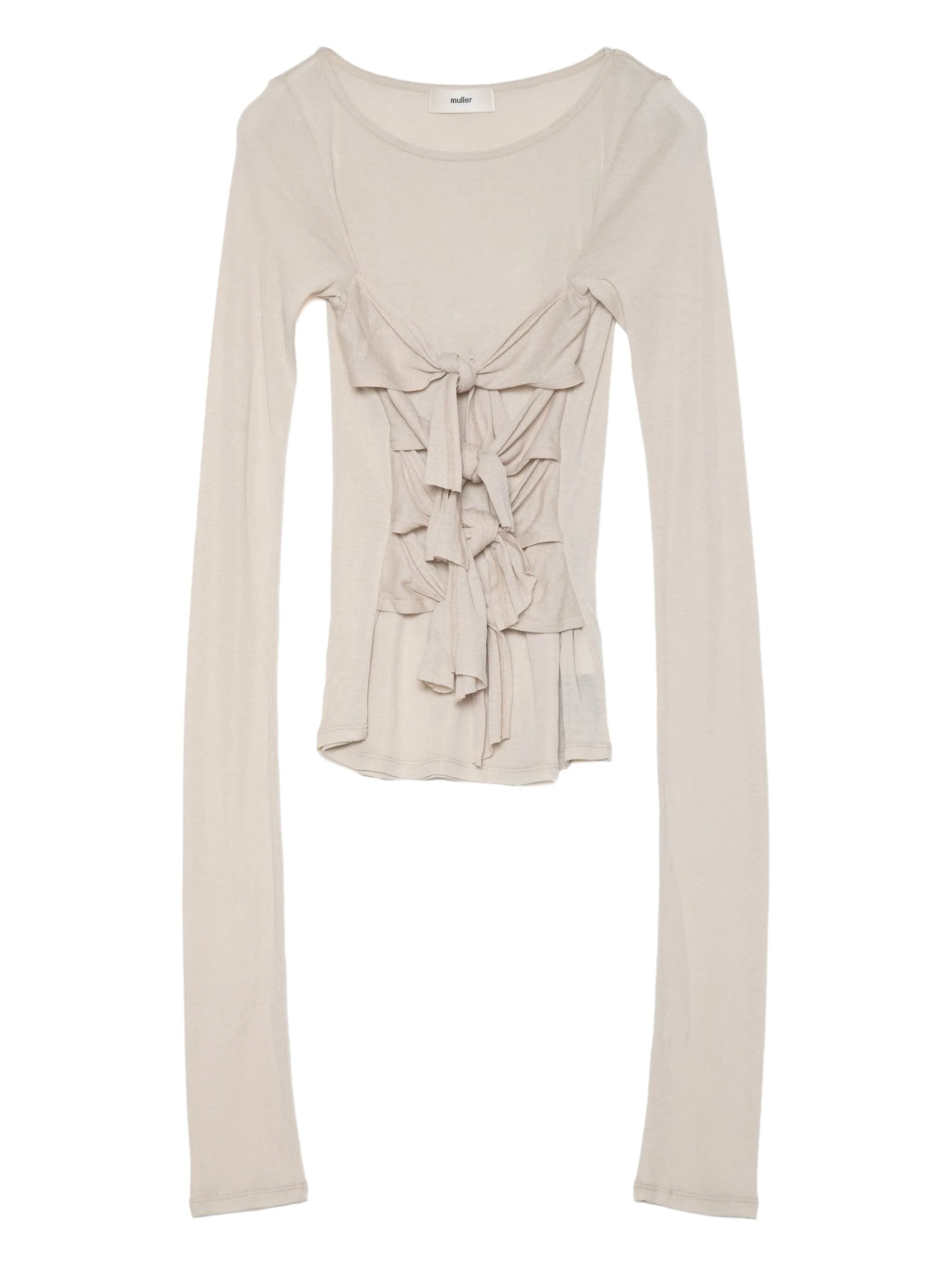 Топ с длинными рукавами Muller Of Yoshiokubo, бежевый
Топ с длинными рукавами Muller Of Yoshiokubo, бежевый