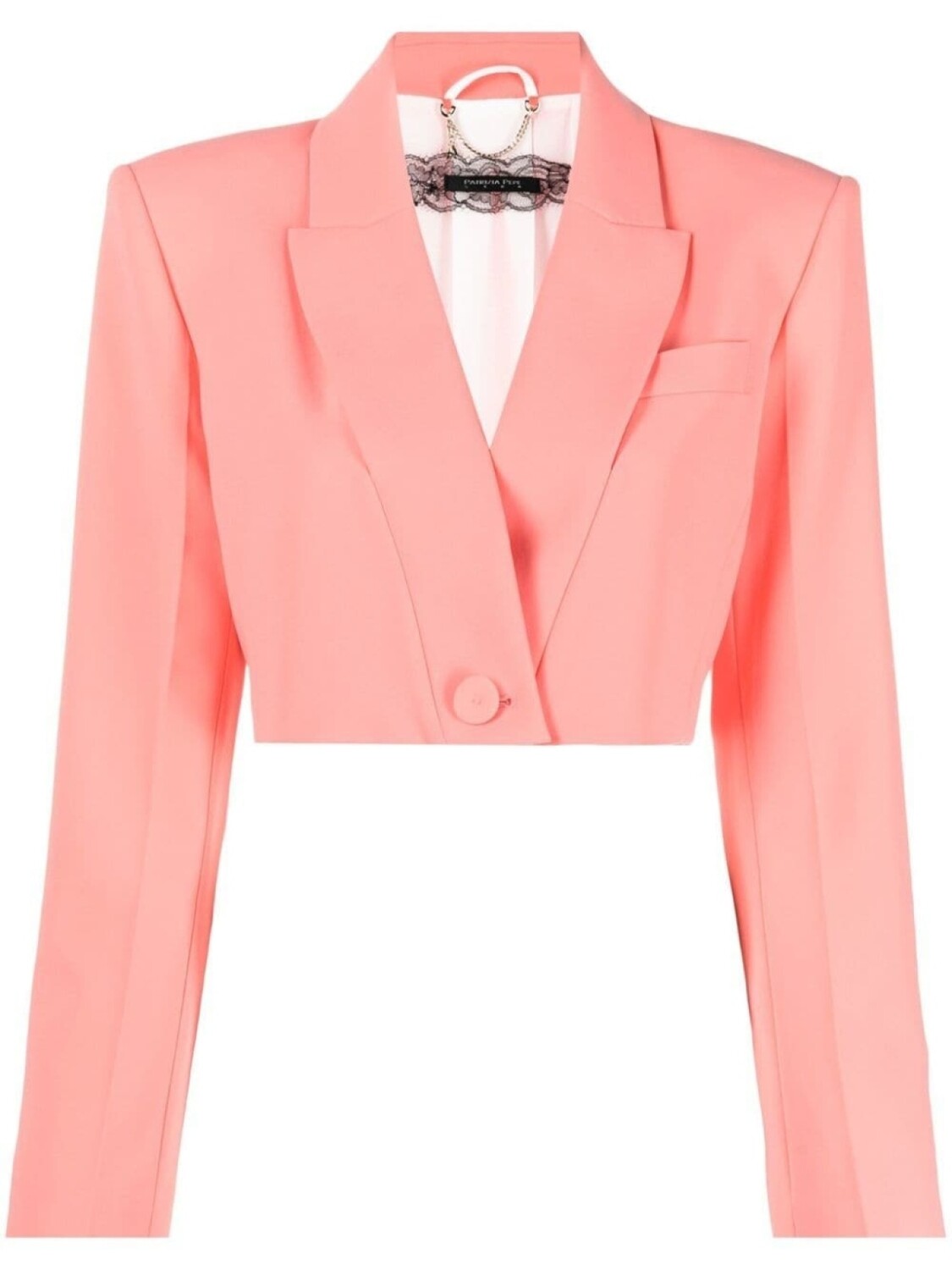 Patrizia Pepe укороченный блейзер с заостренными лацканами, розовый
Patrizia Pepe укороченный блейзер с заостренными лацканами, розовый