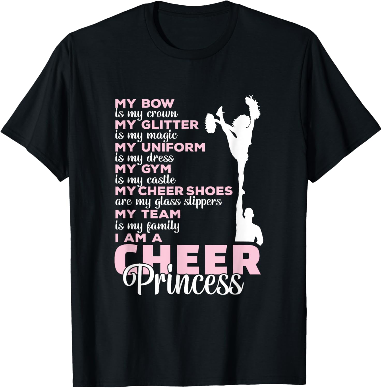 Футболка для чирлидинга Cheer Princess, черная Cheerleader Gifts And Apparel For Women And Men
Футболка для чирлидинга Cheer Princess, черная Cheerleader Gifts And Apparel For Women And Men
