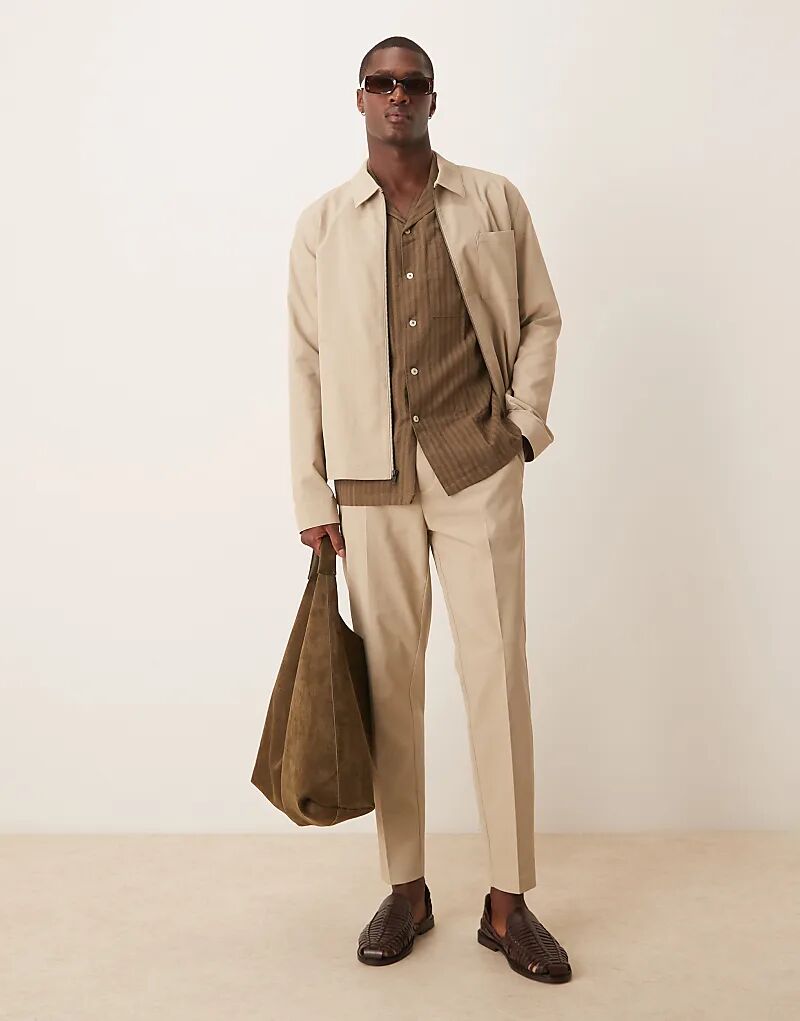 Элегантные зауженные брюки ASOS DESIGN в рубчик цвета песочного камня
Элегантные зауженные брюки ASOS DESIGN в рубчик цвета песочного камня