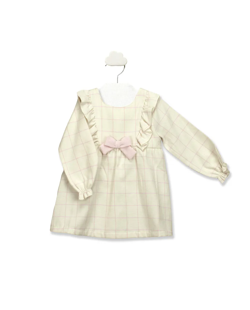 Платье для девочки с рюшами и декоративным бантом BABIDÚ, естественный
Платье для девочки с рюшами и декоративным бантом BABIDÚ, естественный