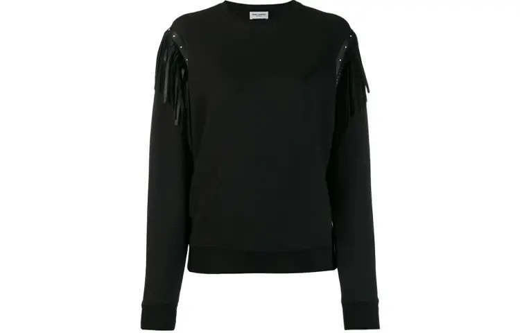 Толстовка женская Saint Laurent прямого кроя, черный 
Толстовка женская Saint Laurent прямого кроя, черный