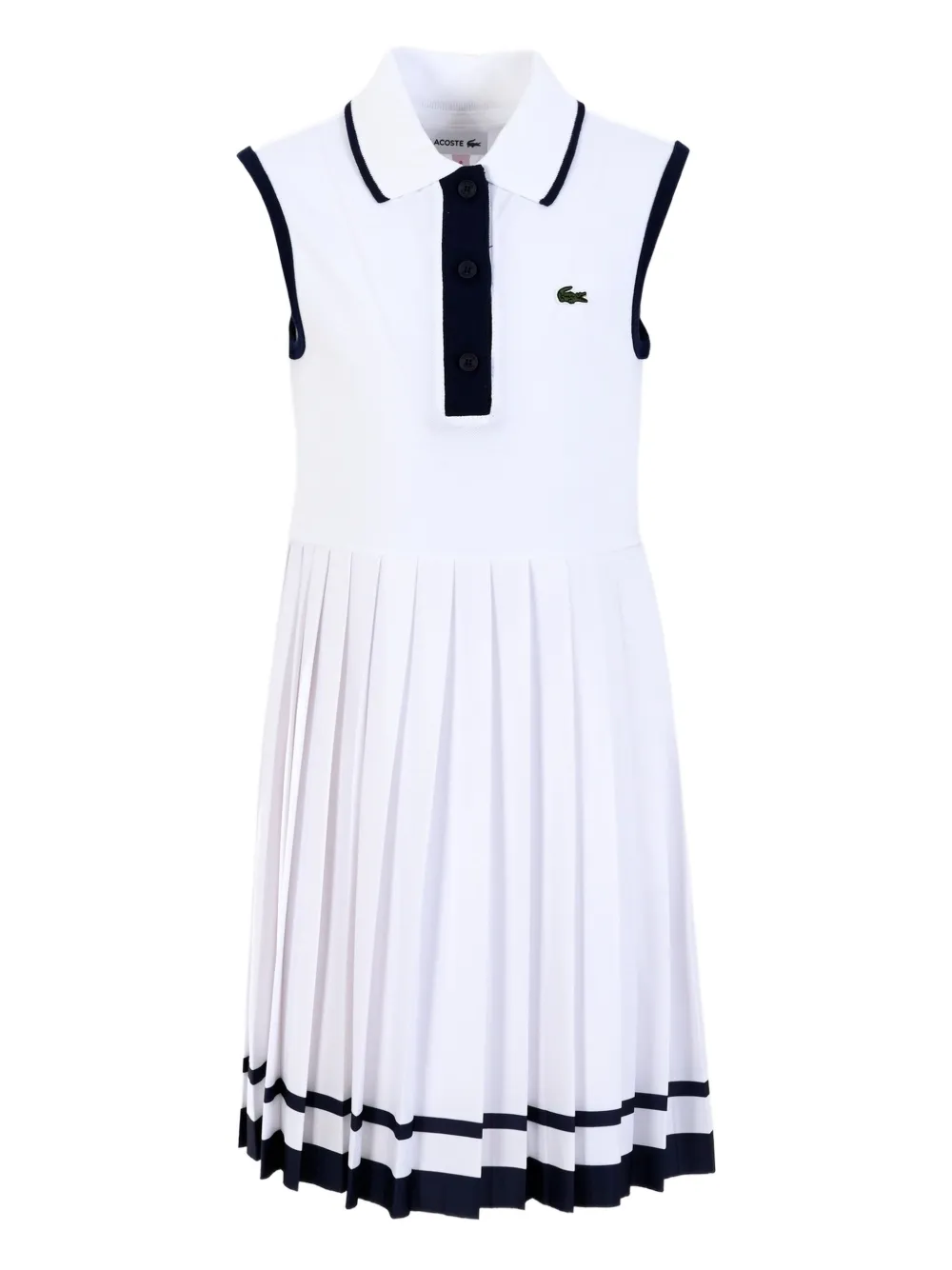 Плиссированное платье-поло Lacoste Kids, белый
Плиссированное платье-поло Lacoste Kids, белый