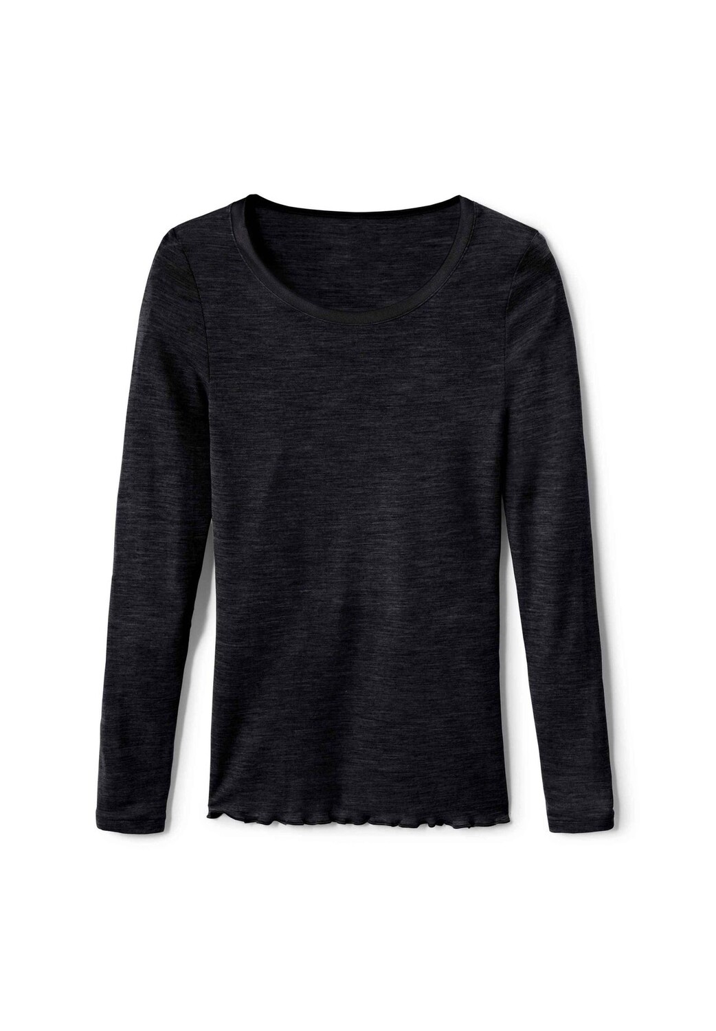 Женская рубашка с длинными рукавами из шерсти-шелка True Confidence CALIDA, черный