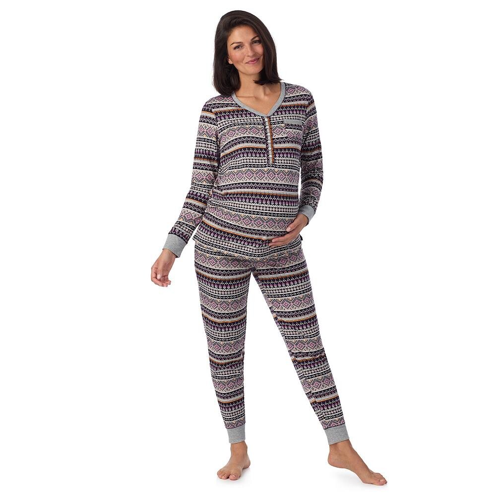 Уютный пижамный верх Cuddl Duds для беременных и пижамные штаны с полосками внизу, комплект для сна, цвет Navy Fairisle
Уютный пижамный верх Cuddl Duds для беременных и пижамные штаны с полосками внизу, комплект для сна, цвет Navy Fairisle