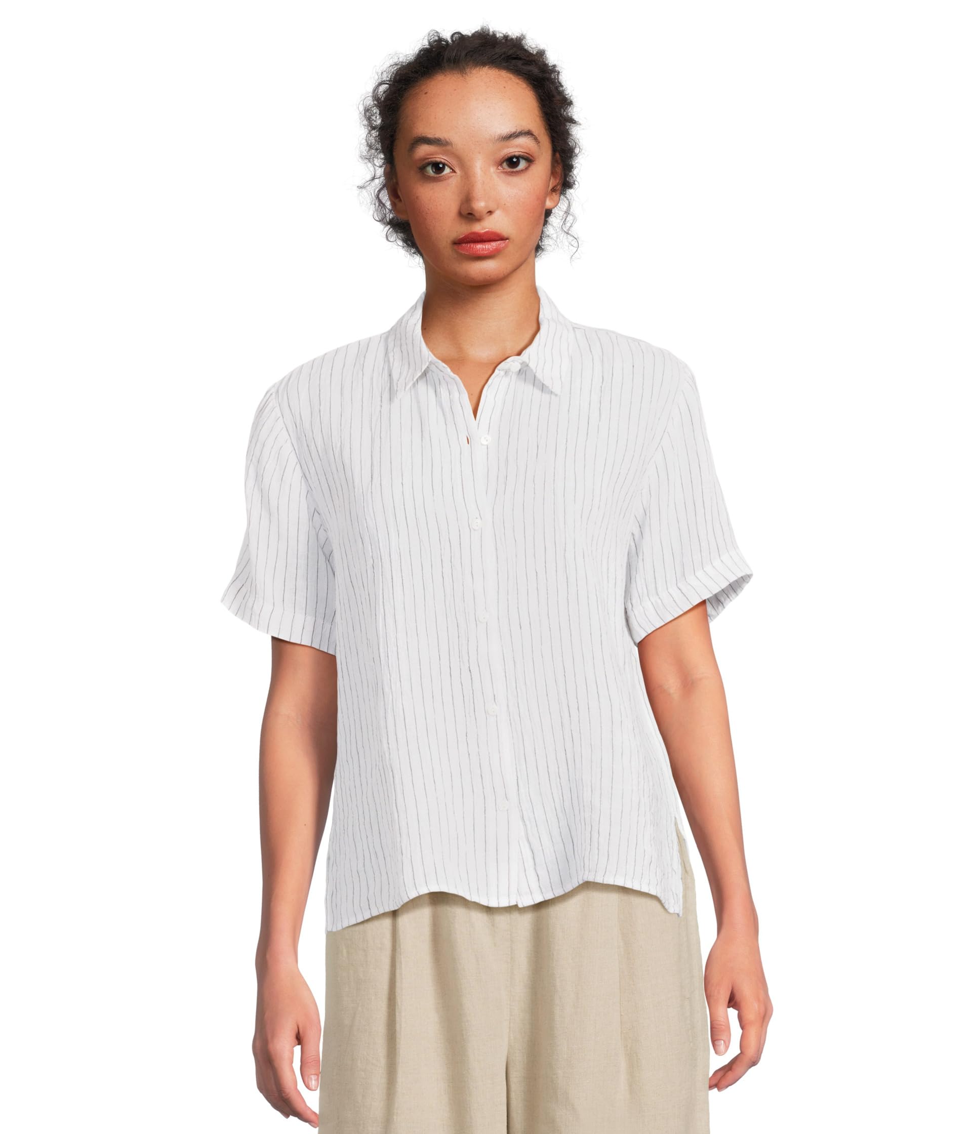 Рубашка Eileen Fisher Classic Collar Short Sleeve Shirt, White Black
Рубашка Eileen Fisher Classic Collar Short Sleeve Shirt, White Black