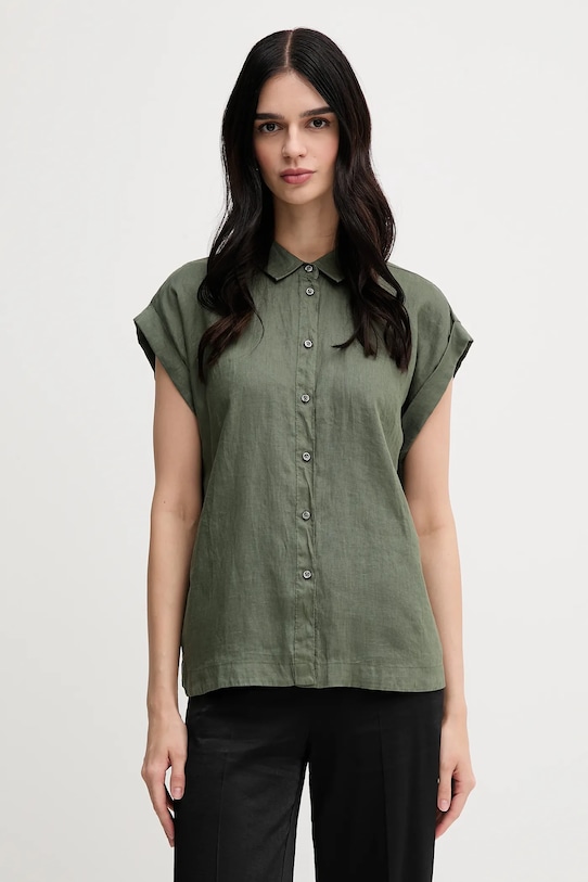 Льняная рубашка United Colors Of Benetton, зеленый
Льняная рубашка United Colors Of Benetton, зеленый