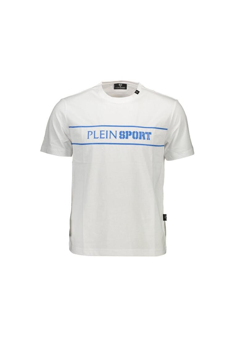 Хлопковая футболка с круглым вырезом и контрастным принтом-логотипом Plein Sport, белый
Хлопковая футболка с круглым вырезом и контрастным принтом-логотипом Plein Sport, белый