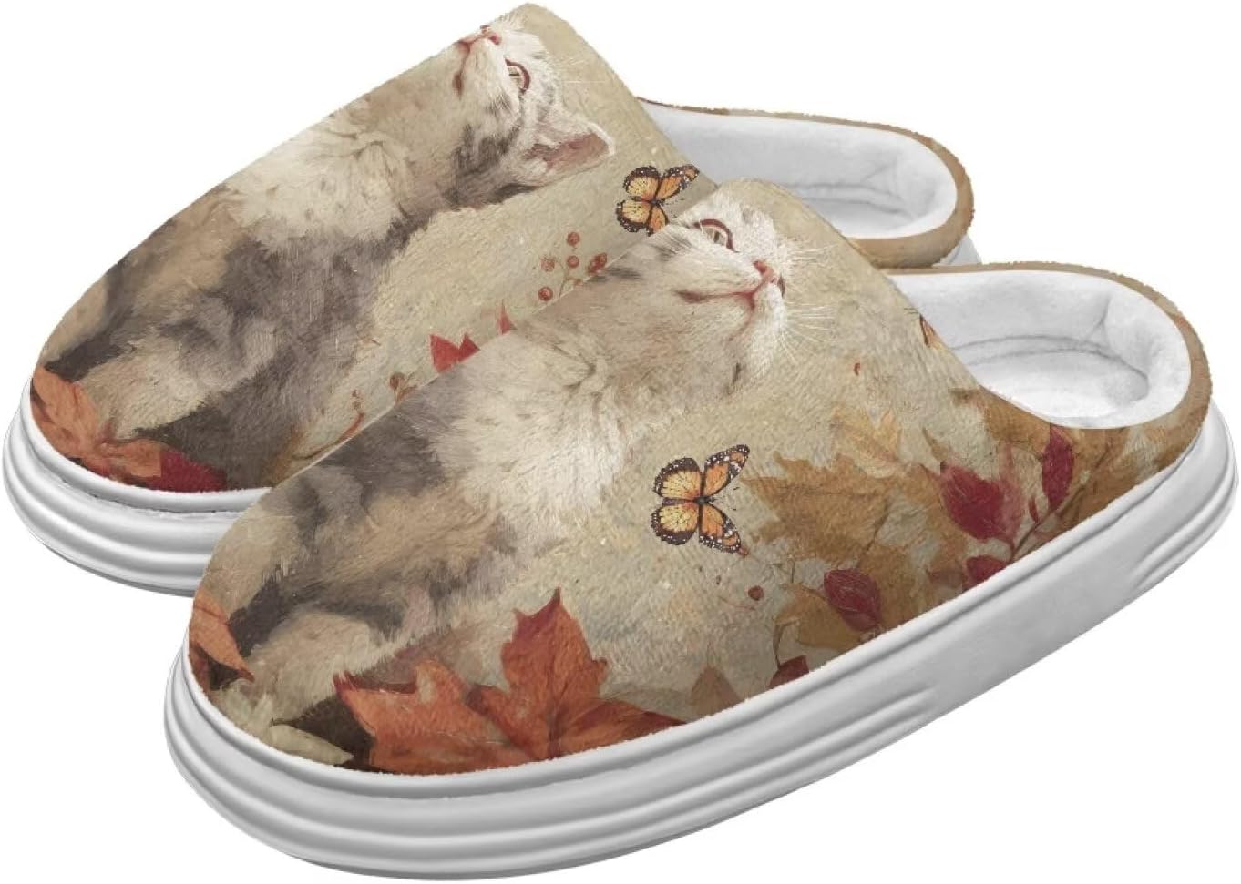 Тапочки Chririnla на День Благодарения для женщин и мужчин, мягкие, уютные, комфортные, плюшевые, легкие, без шнурков, для дома и улицы, с противоскользящей подошвой из EVA, Maple Leaf Cat
Тапочки Chririnla на День Благодарения для женщин и мужчин, мягкие, уютные, комфортные, плюшевые, легкие, без шнурков, для дома и улицы, с противоскользящей подошвой из EVA, Maple Leaf Cat