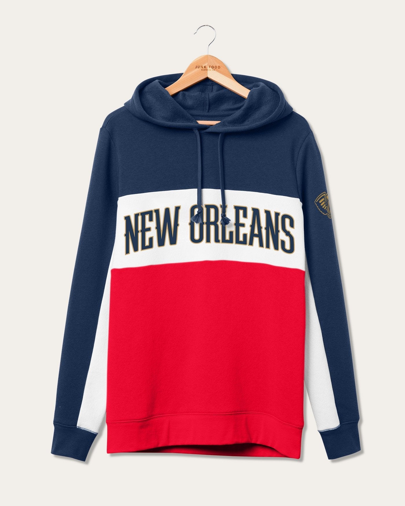 Толстовка с капюшоном NBA New Orleans Pelicans Colorblock Junk Food Clothing, цвет true navy/licorice
Толстовка с капюшоном NBA New Orleans Pelicans Colorblock Junk Food Clothing, цвет true navy/licorice