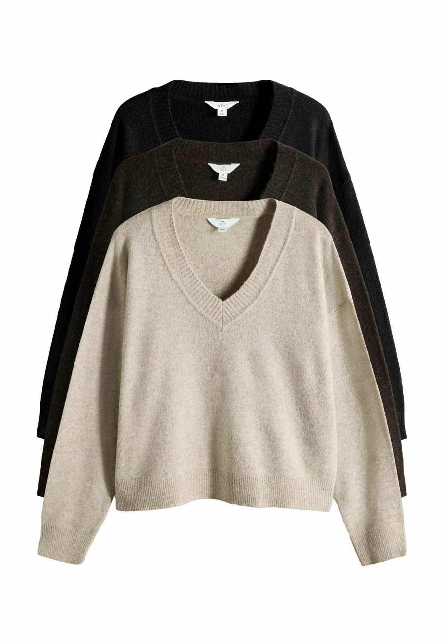 Джемпер THE SET 3 PACK, Black Chocolate Brown Cream/Brown
Джемпер THE SET 3 PACK, Black Chocolate Brown Cream/Brown