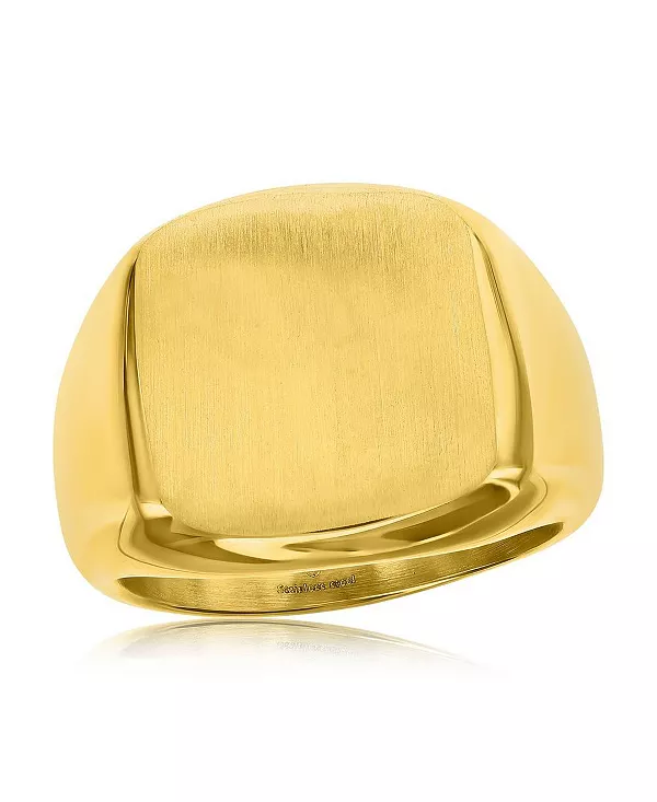 Квадратное кольцо из матовой нержавеющей стали Metallo, gold
Квадратное кольцо из матовой нержавеющей стали Metallo, gold