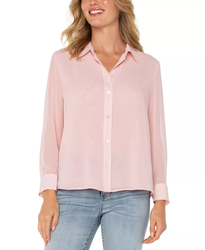 Женская тканая рубашка с длинным рукавом и плиссированной спинкой Liverpool Los Angeles, розовый
Женская тканая рубашка с длинным рукавом и плиссированной спинкой Liverpool Los Angeles, розовый