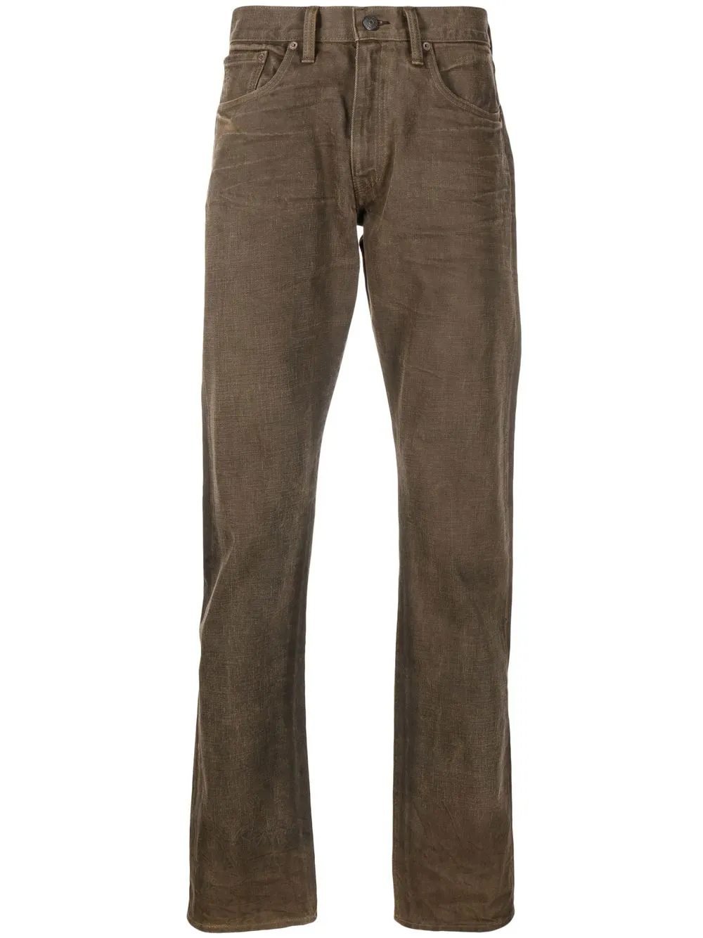 Прямые джинсы с выбеленным эффектом Ralph Lauren RRL, коричневый
Прямые джинсы с выбеленным эффектом Ralph Lauren RRL, коричневый