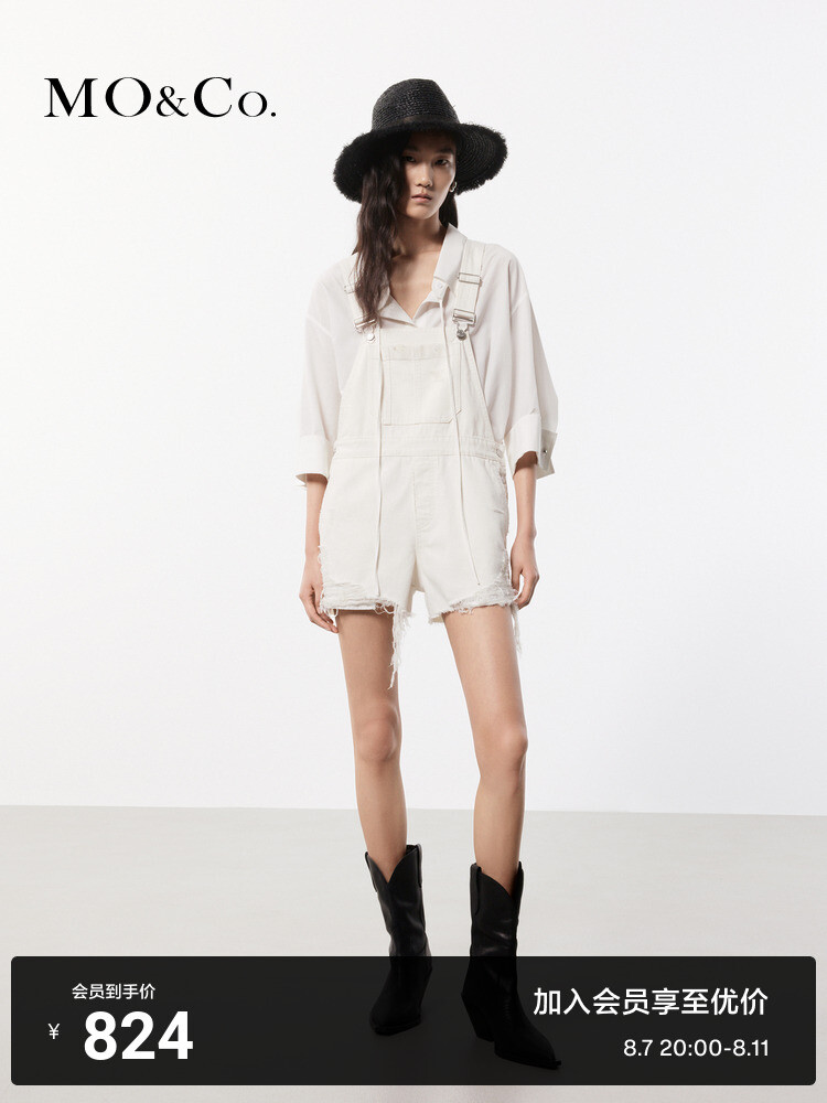 Модный комбинезон Moco короткий рваный, белый
Модный комбинезон Moco короткий рваный, белый