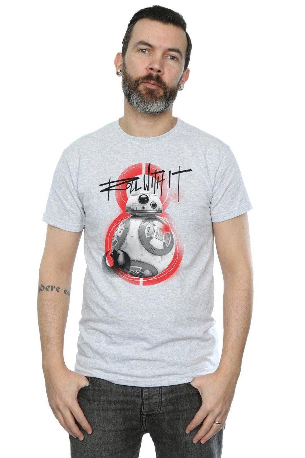 Футболка «Последний джедай BB-8 Roll With It» Star Wars, серый 
Футболка «Последний джедай BB-8 Roll With It» Star Wars, серый
