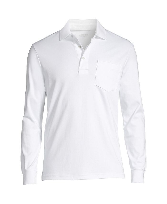 Мужская супермягкая рубашка-поло Supima с длинными рукавами и карманом Lands' End, цвет White
Мужская супермягкая рубашка-поло Supima с длинными рукавами и карманом Lands' End, цвет White