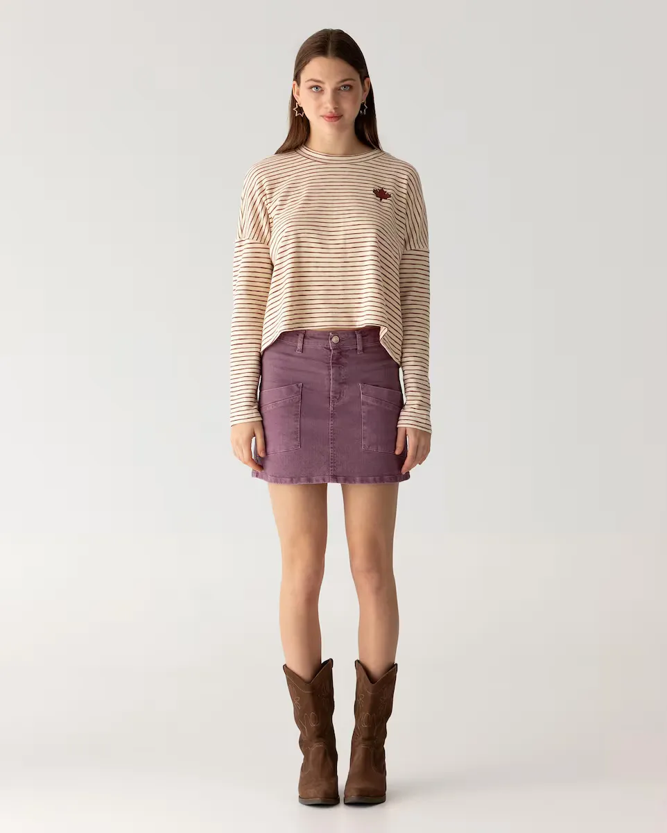 Джинсовая мини-юбка Noon, фиолетовый
Джинсовая мини-юбка Noon, фиолетовый