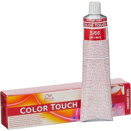 Professional Color Touch Яркие красные 5/66 Светло-коричневые фиолетовые интенсивные 60 мл, Wella
Professional Color Touch Яркие красные 5/66 Светло-коричневые фиолетовые интенсивные 60 мл, Wella