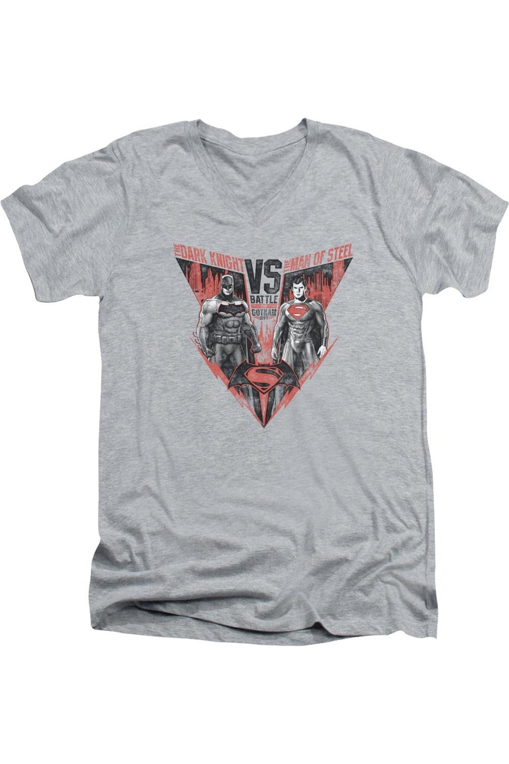 Футболка из хлопка премиум-класса с коротким рукавом и V-образным вырезом для взрослых «Бэтмен против Супермена, битва за Готэм» Gildan, цвет athletic heather
Футболка из хлопка премиум-класса с коротким рукавом и V-образным вырезом для взрослых «Бэтмен против Супермена, битва за Готэм» Gildan, цвет athletic heather