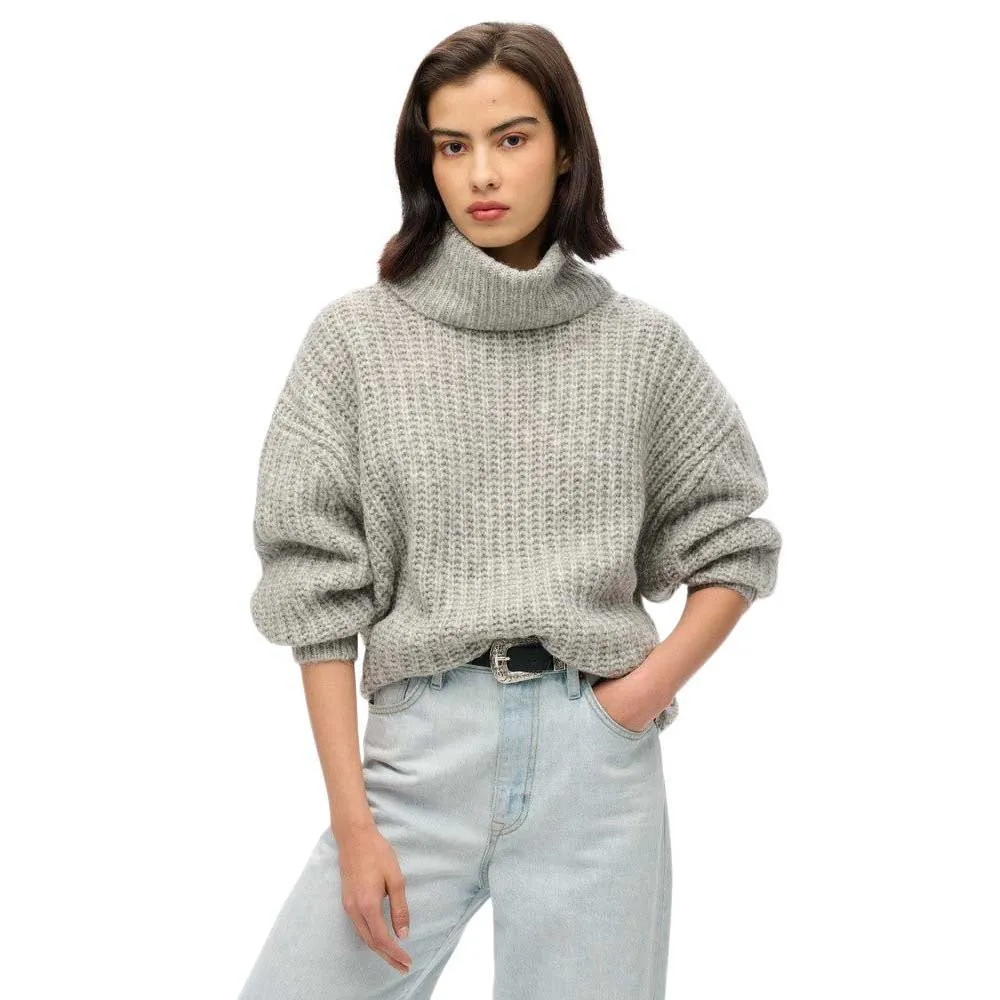 Свитер Superdry Brushed Rib Slouch Nk high neck, серый
Свитер Superdry Brushed Rib Slouch Nk high neck, серый