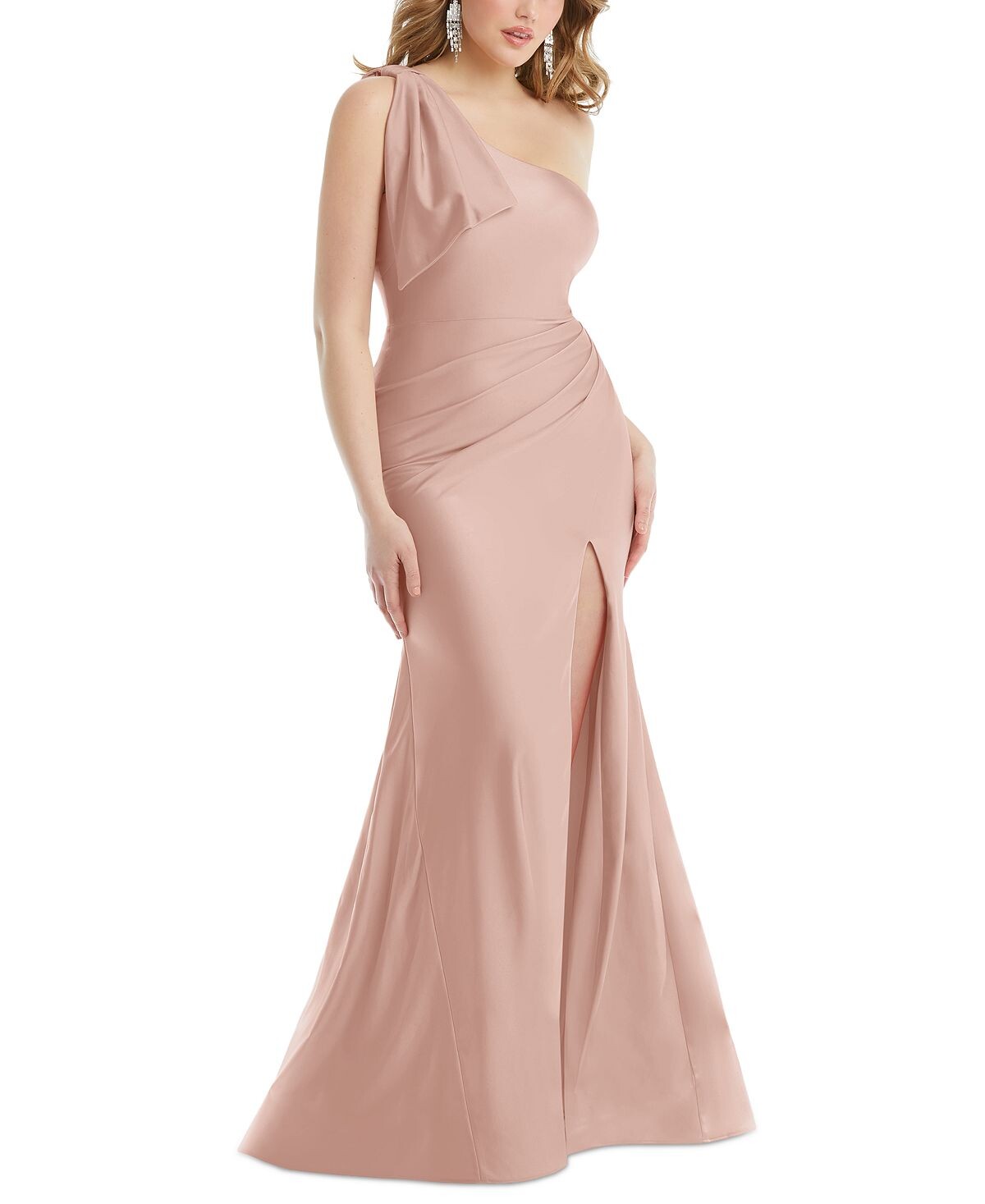 Женское атласное платье без рукавов с бантом на одно плечо Dessy Collection
Женское атласное платье без рукавов с бантом на одно плечо Dessy Collection