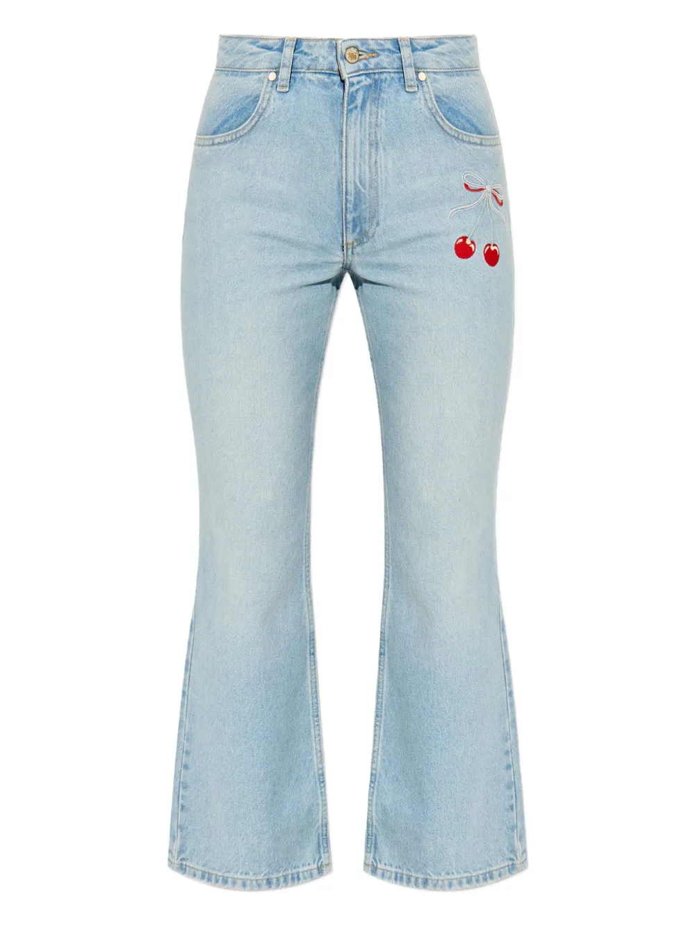 Джинсы с вышивкой вишни LoveShackFancy, синий
Джинсы с вышивкой вишни LoveShackFancy, синий