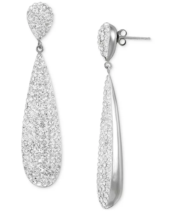 Удлиненные серьги-подвески с кристальным паве Macy'S, silver
Удлиненные серьги-подвески с кристальным паве Macy'S, silver