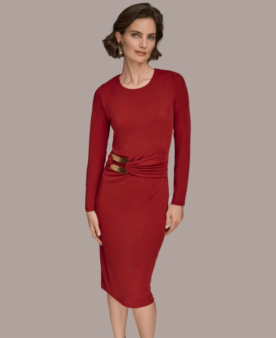 Женское платье-халат с длинными рукавами Donna Karan New York, Metropolitan Red
Женское платье-халат с длинными рукавами Donna Karan New York, Metropolitan Red