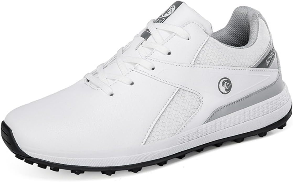 Мужские гольф-туфли, нескользящие кожаные спортивные кроссовки для гольфа, удобная обувь для фитнеса и тренировок в гольфе Omcam, белый
Мужские гольф-туфли, нескользящие кожаные спортивные кроссовки для гольфа, удобная обувь для фитнеса и тренировок в гольфе Omcam, белый
