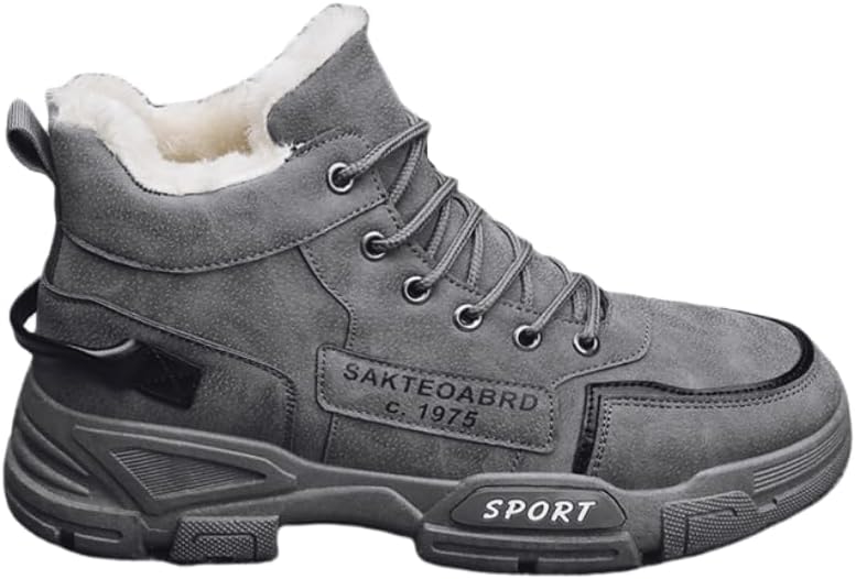 Модные короткие ботинки для мужчин HoaloX - высокие теплые хлопковые туфли - комфортные и противоскользящие - подходят для ежедневной работы или использования на улице, серый
Модные короткие ботинки для мужчин HoaloX - высокие теплые хлопковые туфли - комфортные и противоскользящие - подходят для ежедневной работы или использования на улице, серый