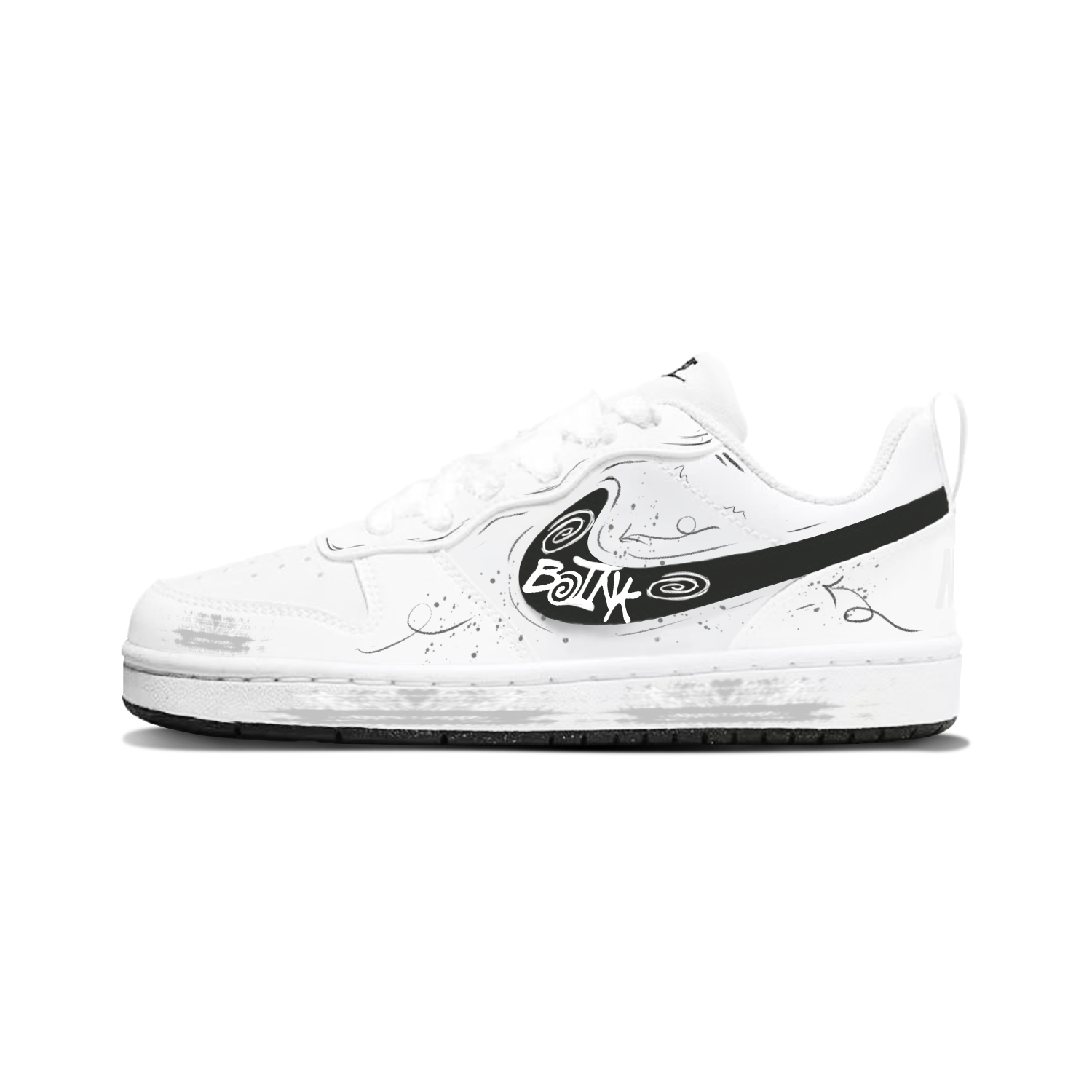 Nike Court Borough Black Vortex Letter Slip Resistant Abrasion Resistant Low top Kids' Skateboarding Shoes Black Unisex
Nike Court Borough Black Vortex Letter Slip Resistant Abrasion Resistant Low top Kids' Skateboarding Shoes Black Unisex