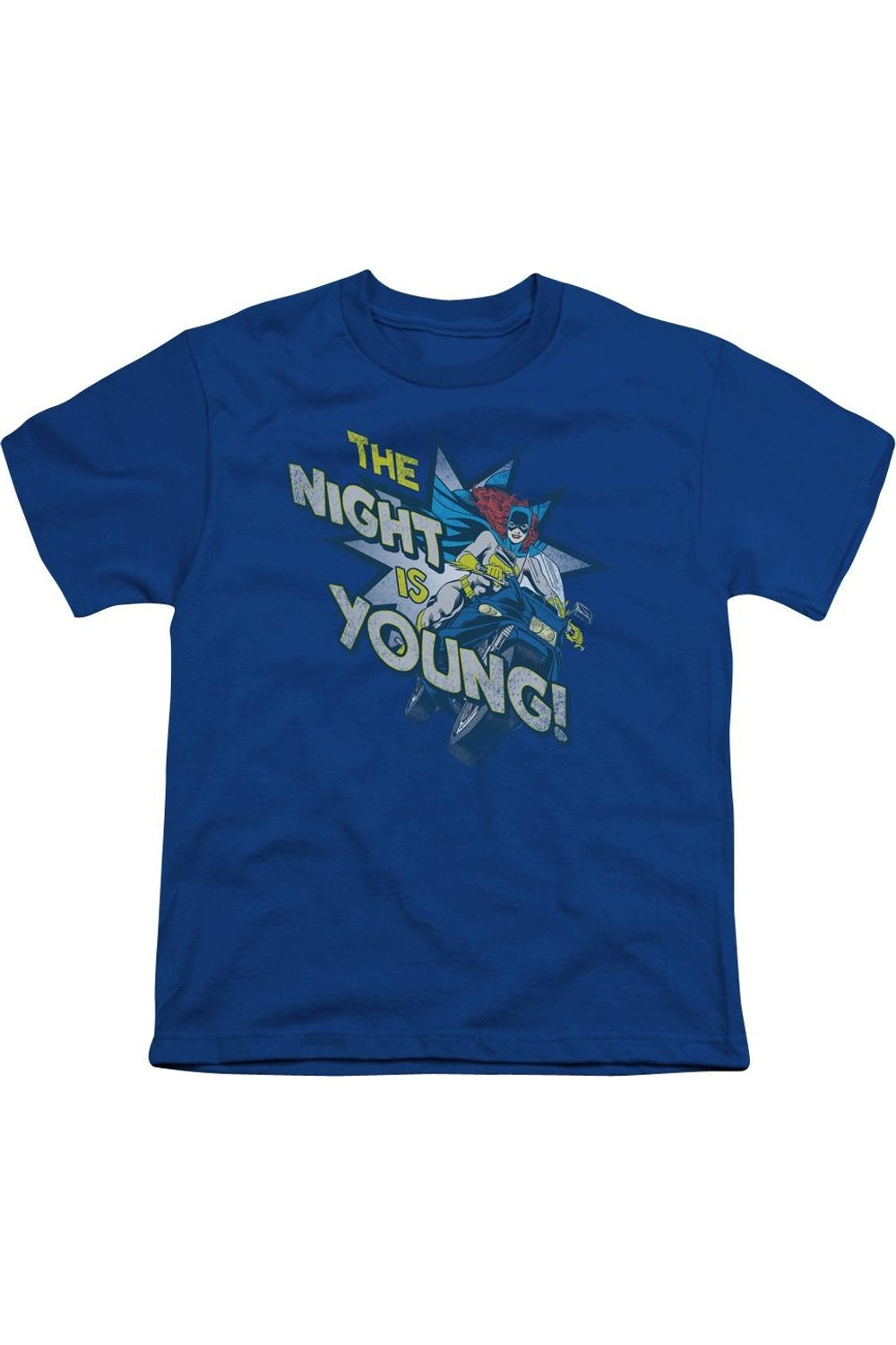 Футболка DC Comics "Ночь еще молода" с коротким рукавом для детей Gildan, синий
Футболка DC Comics "Ночь еще молода" с коротким рукавом для детей Gildan, синий