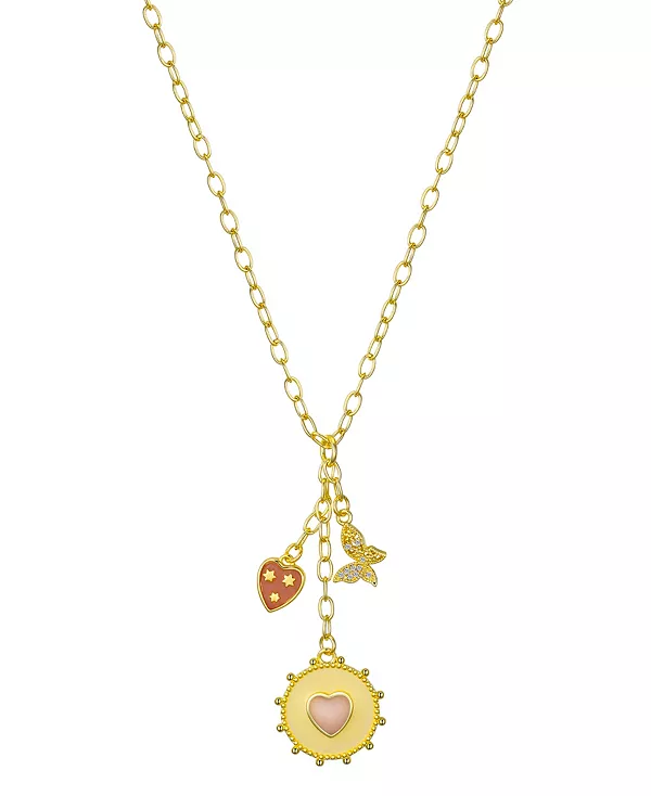 Y-Образное ожерелье с подвеской в форме сердца из розового кварца и кубического циркония Unwritten, gold
Y-Образное ожерелье с подвеской в форме сердца из розового кварца и кубического циркония Unwritten, gold